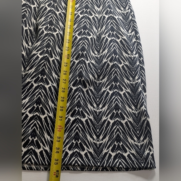 Wisp NEW Women's Marianne Scallop Stretchy Pencil Dress Black And White Size 4 - Picture 6 of 12